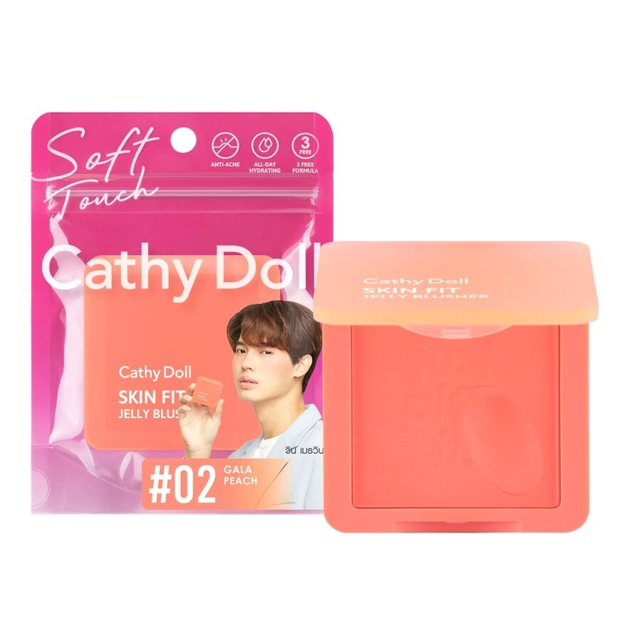 Cathy Doll Skin Fit Jelly Blusher 6g. 02 Gala Peach