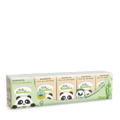 Watsons Watsons Forest Friendly Bamboo Mini Hankies 3ply 10pcs.