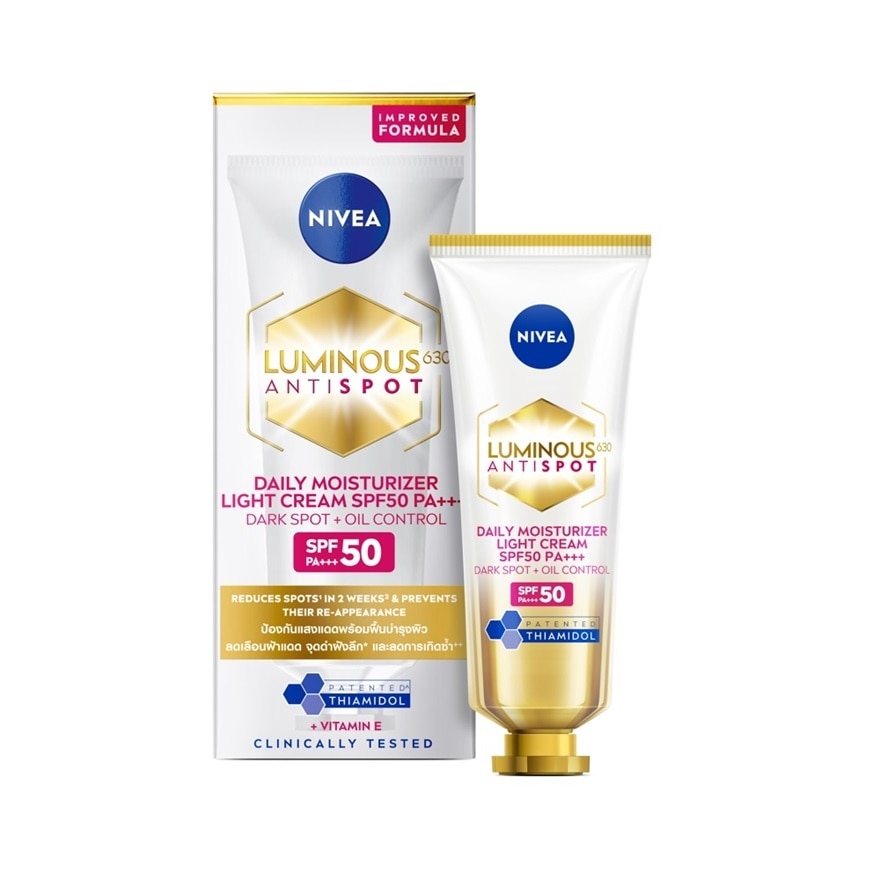 Nivea Luminous 630 Antispot Daily Moisturizer Light Cream SPF50 PA+++40 Ml.