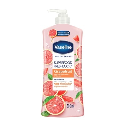 Vaseline วาสลีน เฮลธี้ ไบรท์ ซุปเปอร์ฟู้ด เฟรชล็อค เกรปฟรุต 500 มล.