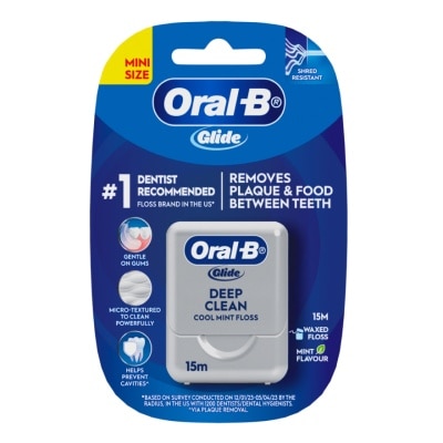 Oral B ออรัล-บี ไกลด์ ดีพ คลีน ฟลอส คูล มินต์ 15 เมตร ไหมขัดฟัน