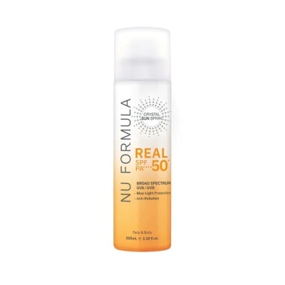 Nu Formula Nu Formula Crystal Sun Spray Real SPF 50+ PA++++ 100 Ml. สเปรย์กันแดด ปกป้องแสงแดด