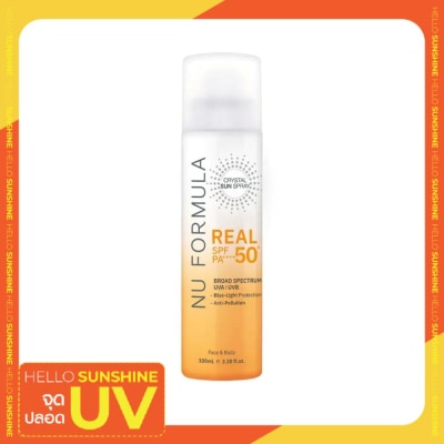 Nu Formula Nu Formula Crystal Sun Spray Real SPF 50+ PA++++ 100 Ml. สเปรย์กันแดด ปกป้องแสงแดด