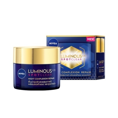 Nivea Luminous 630 Nivea Luminous 630 Spot Clear Night Complexion Repair 50 Ml. ลดฝ้าแดด