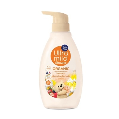 Ultra Mild Babi Mild Ultra Mild Organic Shower Milk Happiness 380 Ml. สบู่เหลวเด็ก ออร์แกนิค