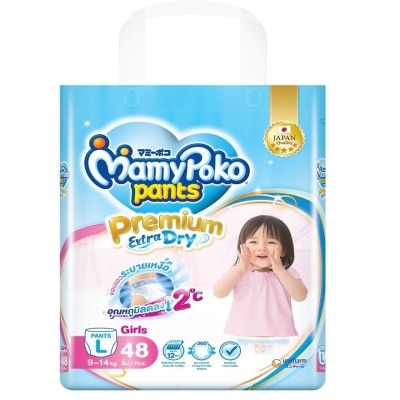 Mamy Poko Mamy Poko Pants Premium Extra Dry Girl Size L 48'S กางเกงผ้าอ้อม