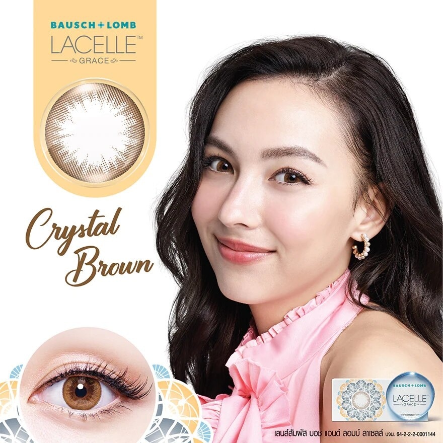 Bausch+Lomb Lacelle Grace Contact lens Crystal Brown -1.00 (Monthly contact lenses)