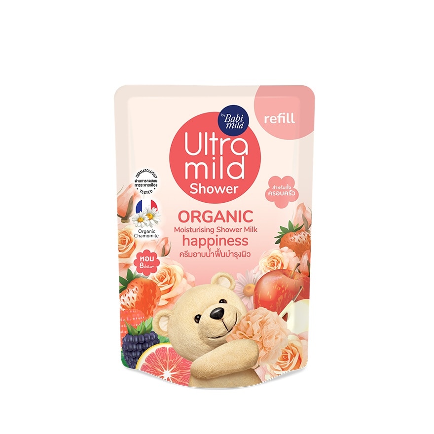 Ultra Mild By Babi Mild Shower Organic Milk Happiness 360 Ml. Refill สบู่เหลวเด็ก