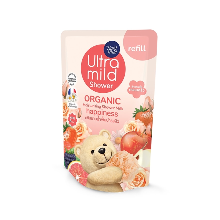 Ultra Mild By Babi Mild Shower Organic Milk Happiness 360 Ml. Refill สบู่เหลวเด็ก