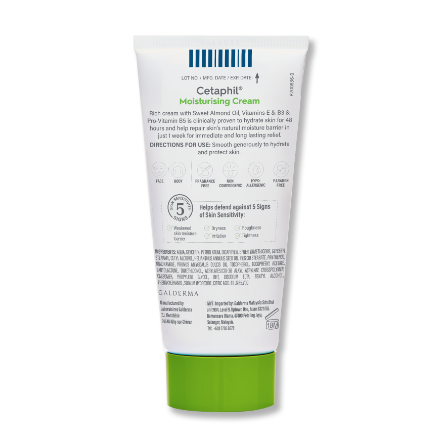 Cetaphil Moisturizing Cream 100 g. Dry to Very Dry Sensitive Skin