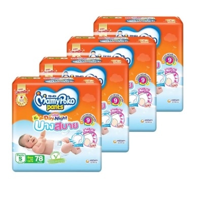 Mamy Poko Mamy Poko Pants Happy Day  Night Comfortably Thin Size S 78X4 Pack ผ้าอ้อมเด็ก