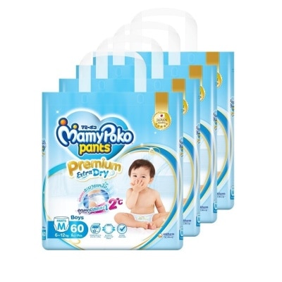 Mamy Poko Mamy Poko Pants Premium Extra Dry Boy Size M 60X4 Pack ผ้าอ้อมเด็ก