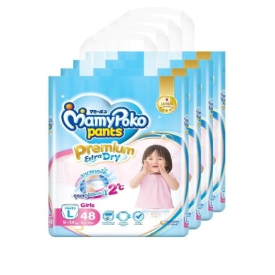 Mamy Poko Mamy Poko Pants Premium Extra Dry Girl Size L 48X4 Pack ผ้าอ้อมเด็ก