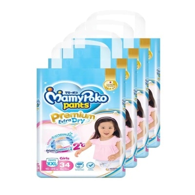 Mamy Poko Mamy Poko Pants Premium Extra Dry Girl Size XXL 34X4 Pack ผ้าอ้อมเด็ก