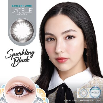 ลาเซลล์ เกรซ คอนแทคเลนส์ สีสปาร์คกลิ้ง แบล็ค -1.50 (ชนิดรายเดือน)