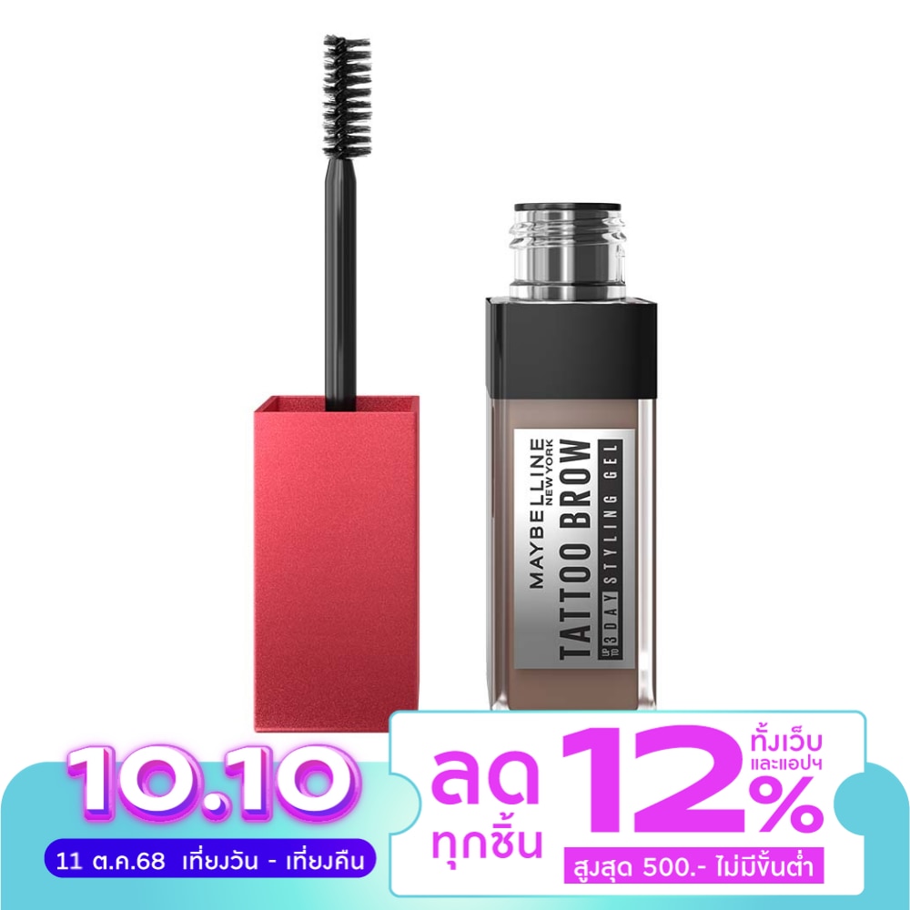 Maybelline เมย์เบลลีน แทททู บราว ทรีดี สไตล์ลิ่ง เจล 6มล. มีเดียม บราว