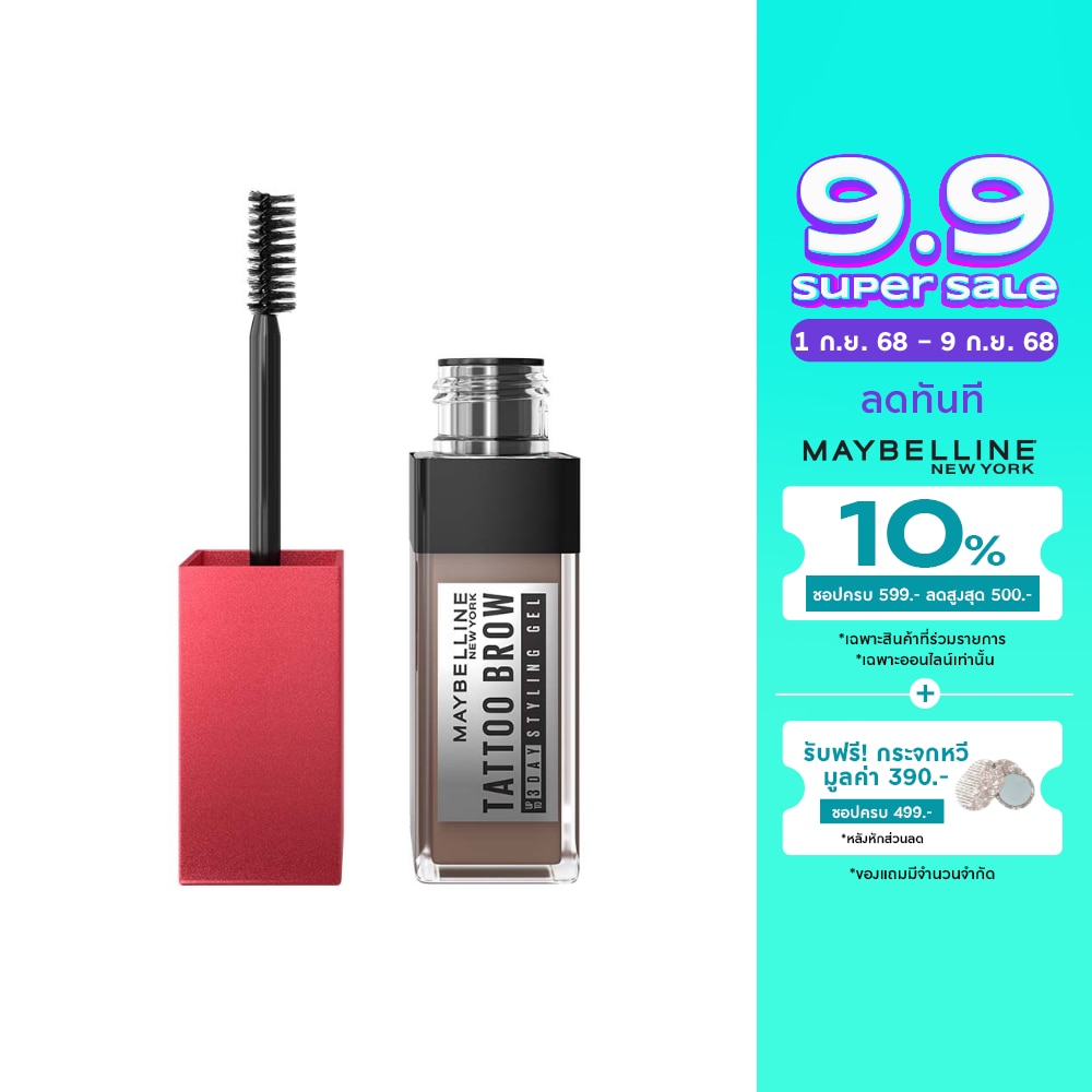 Maybelline เมย์เบลลีน แทททู บราว ทรีดี สไตล์ลิ่ง เจล 6มล. มีเดียม บราว