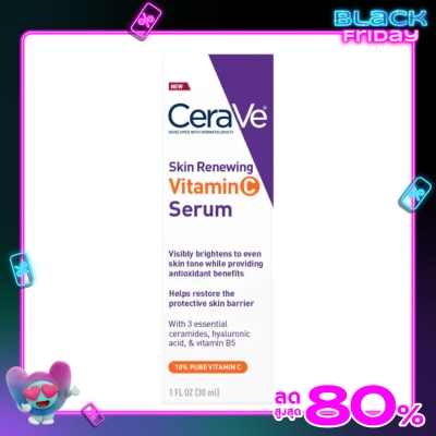 Cerave Cerave Skin Renewing Vitamin C Serum 30 ml. 10 Pure Vitamin C Serum for Face With Hya