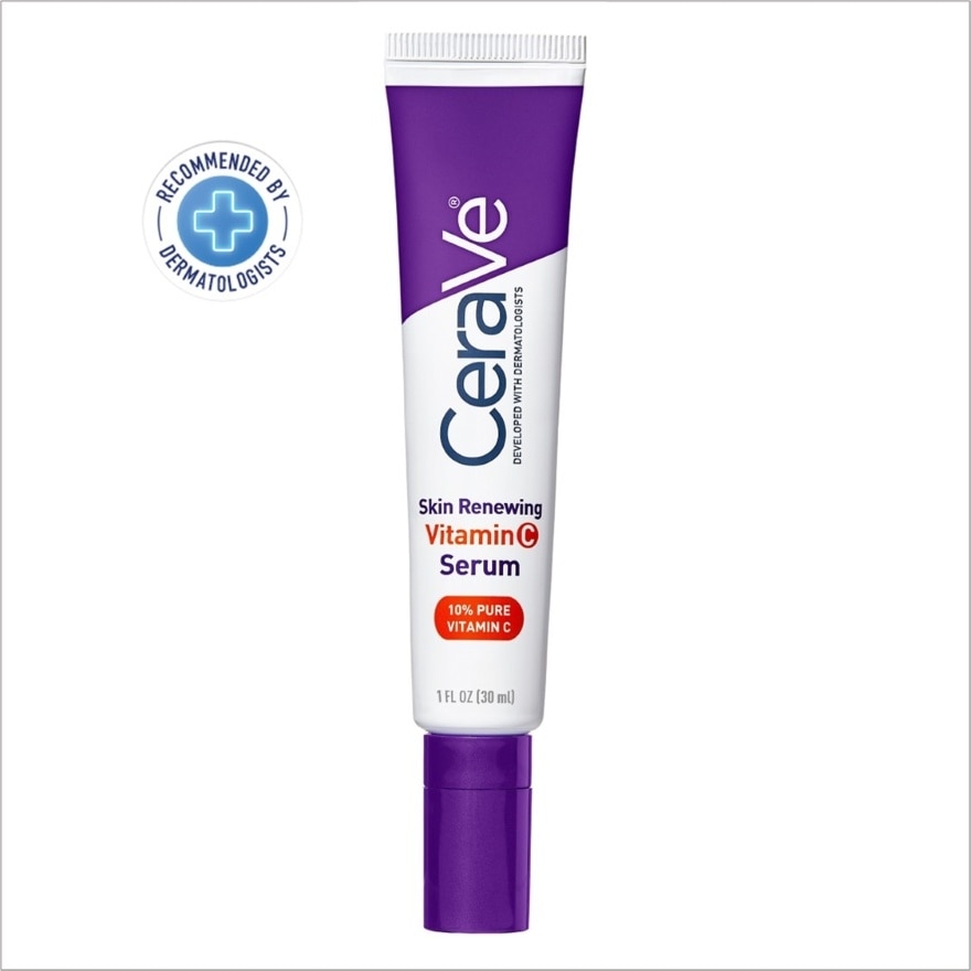 Cerave Skin Renewing Vitamin C Serum 30 ml. 10 Pure Vitamin C Serum for Face With Hya