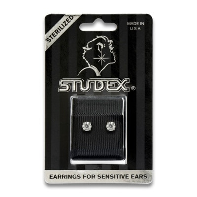 Studex Studex Sensitive Sterilized For Sensitive Ear Stainless 5mm Cubic Zirconia