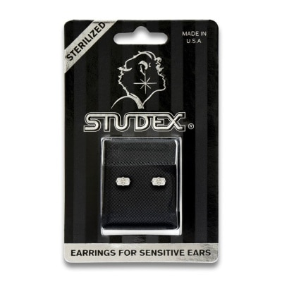 Studex Studex Sensitive Sterilized For Sensitive Ear Stainless 5x3mm Cubic Zirconia