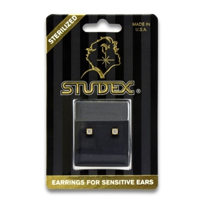 Studex Studex Sensitive Sterilized For Sensitive Ear Gold Plated 3mm Cubic Zirconia