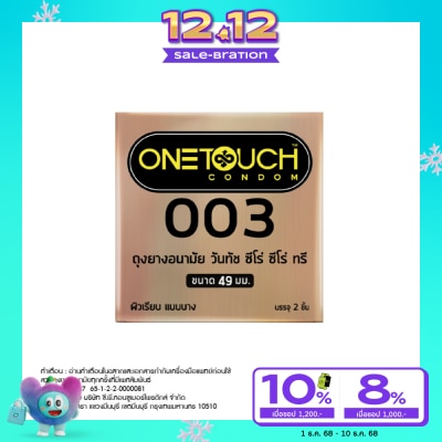 One Touch Onetouch Zero Zero Three Condom Size 49 mm 2 pcs
