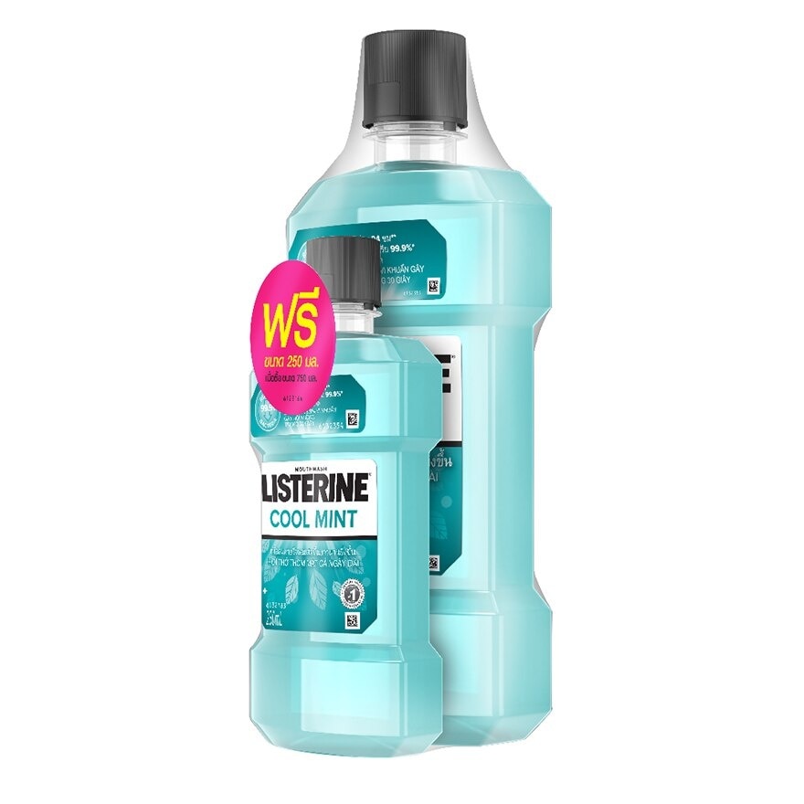 Listerine Mouthwash Cool Mint 750 Ml.+250 Ml.