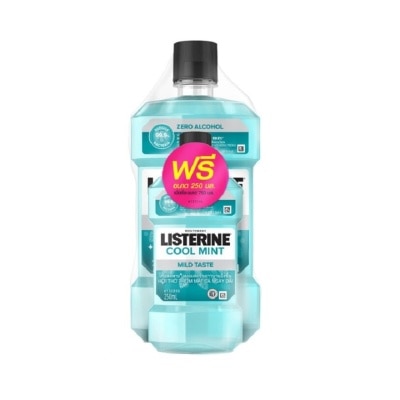 Listerine ลิสเตอรีน น้ำยาบ้วนปาก คูลมินต์ ซีโร่ แอลกอฮอล์ 750 มล.+250 มล.