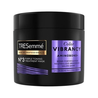 Tresemme เทรซาเม่ ทรีทเม้นท์ มาส์ก คัลเลอร์ ไวแบรนซี อะมิโนบอนด์+ No3 เพอร์เพิล โทนนิ่ง 180มล.