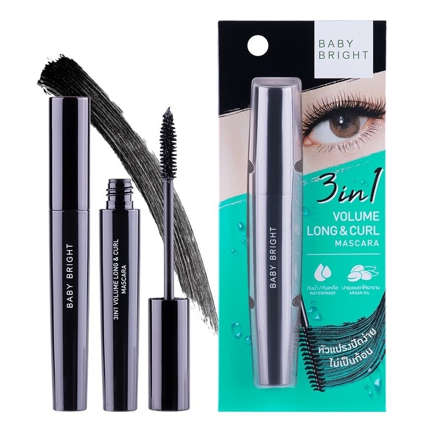 Baby Bright 3 In 1 Volume Long  Curl Mascara 5.5g.