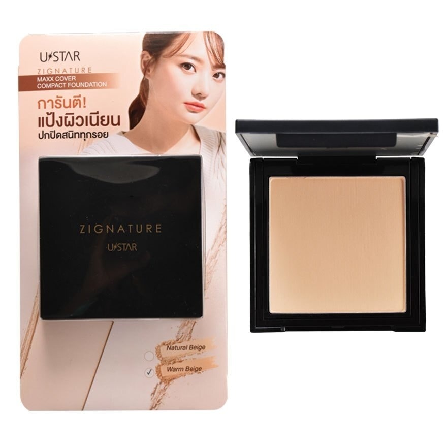 Ustar Zignature Maxx Cover Compact Powder Foundation SPF35 PA+++ 7g. Warm Beige