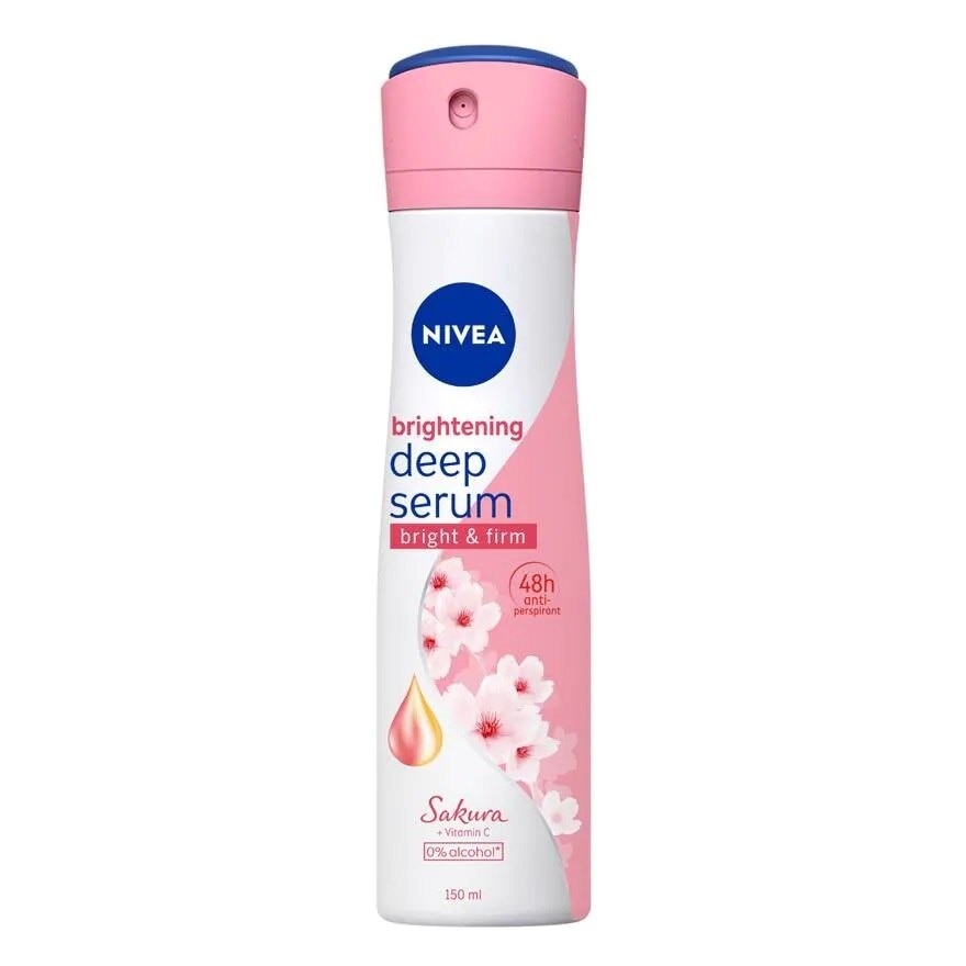 Nivea Brightening Deep Serum Sakura Spray 150 Ml. สเปรย์ระงับกลิ่นกาย