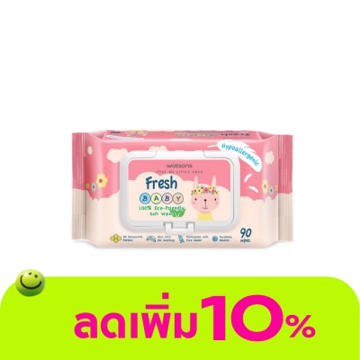 Watsons - Watsons Fresh Baby 100 Eco-Friendly Soft Wipes 90sheets.