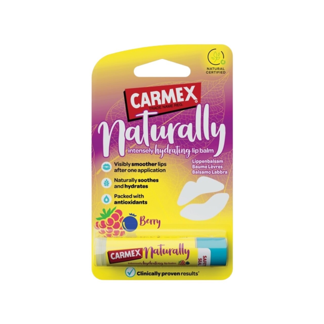 Carmex Naturally Lip Blam Berry 4.25 G. บำรุงฝีปาก ลิปบาล์ม