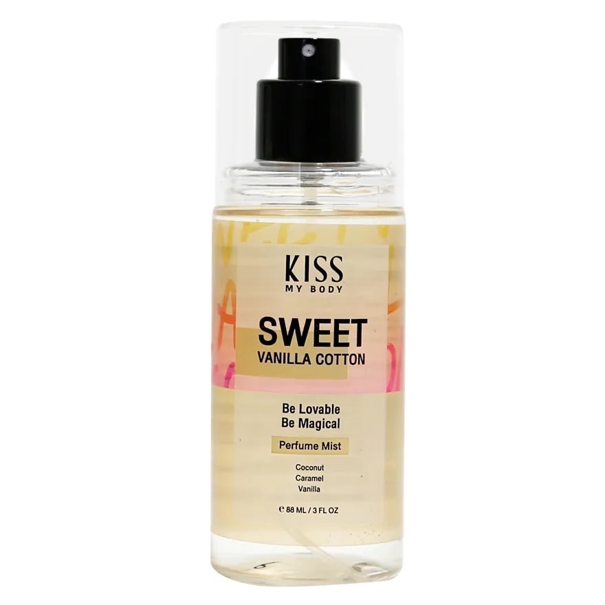 Kiss My Body Perfume Mist Sweet Vanilla Cotton 88 Ml. สเปรย์น้ำหอม