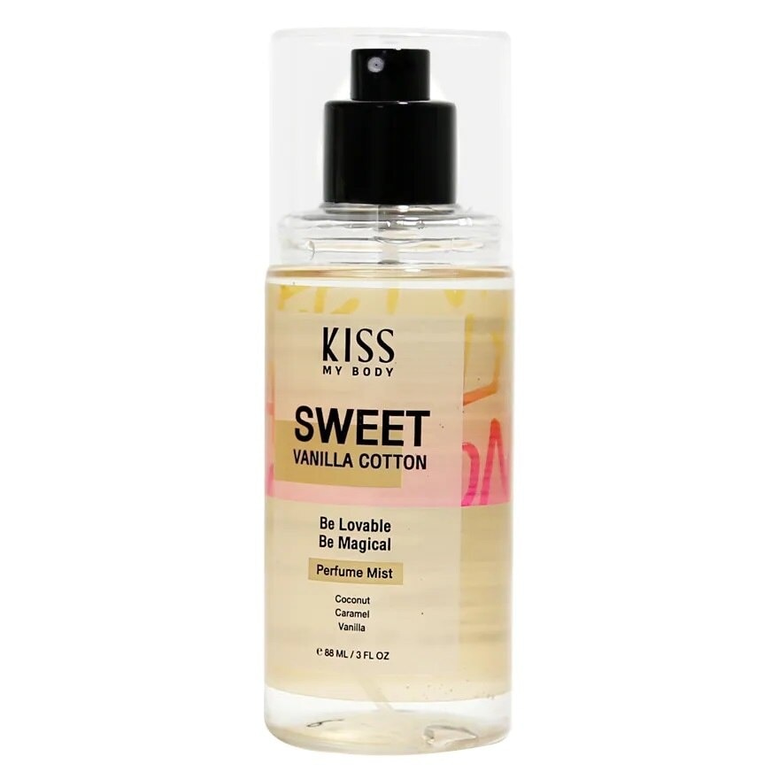 Kiss My Body Perfume Mist Sweet Vanilla Cotton 88 Ml. สเปรย์น้ำหอม