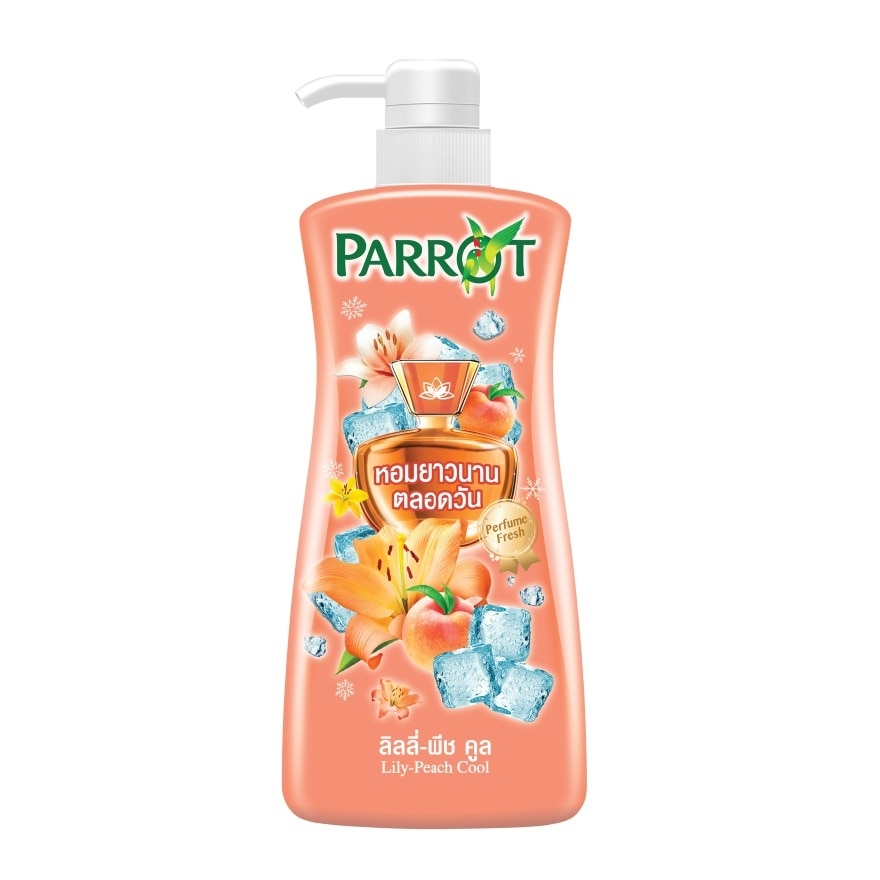 Parrot Shower Cream Lily Peach Cool 450 Ml. เย็นสดชื่น