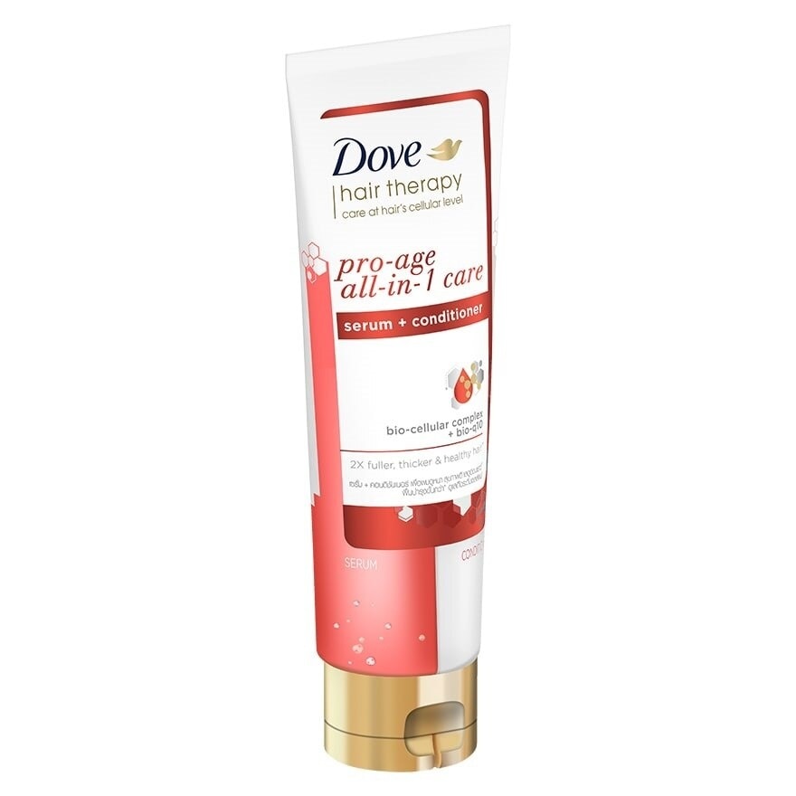 Dove Hair Therapy Serum + Conditioner Pro-Age All-in-1 Care 230 Ml. เพื่อผมดูหนา สุขภ