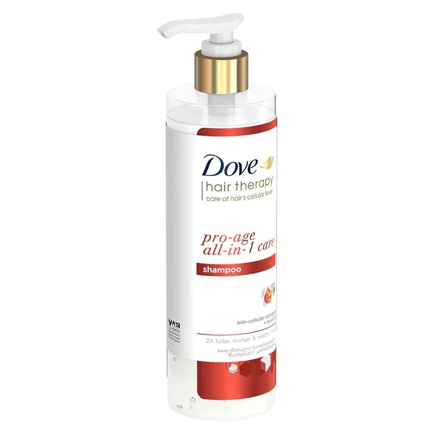 Dove Hair Therapy Shampoo Pro-Age All-in-1 Care 380 Ml. เพื่อผมดูหนา สุขภาพดี อ่อนเยา