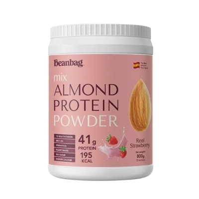 Beanbag Beanbag Mix Almond Protein Powder Real Strawberry Flavor 800 g.