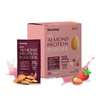 Beanbag Beanbag Mix Almond Protein Powder Real Strawberry Flavor 280 g. (40g. x 7 Sachets)