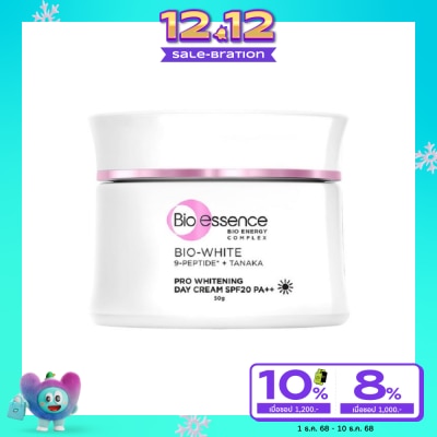 Bio-Essence ไบโอ เอสเซ้นซ์ ไบโอ-ไวท์ โปร ไวท์เทนนิ่ง เดย์ ครีม เอสพีเอฟ20 พีเอ++ 50 กรัม