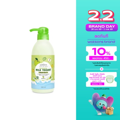WATSONS วัตสัน รีจูวีเนทติ้ง มิลค์ โยเกิร์ต ครีม บาธ 530มล