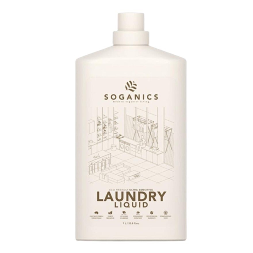 SOGANICS Laundry Liquid - Eucalyptus 1L