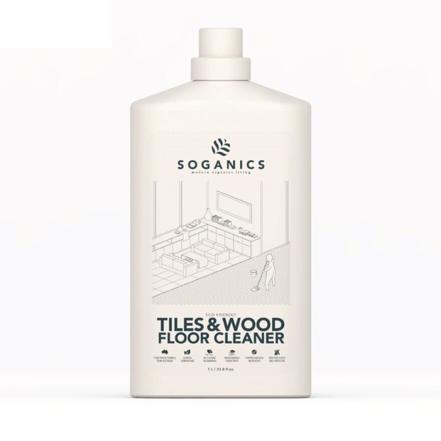 SOGANICS Tile  Wood Floor Cleaner - Eucalyptus 1L