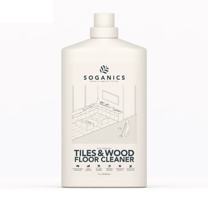 SOGANICS Tile Wood Floor Cleaner - Eucalyptus 1L image