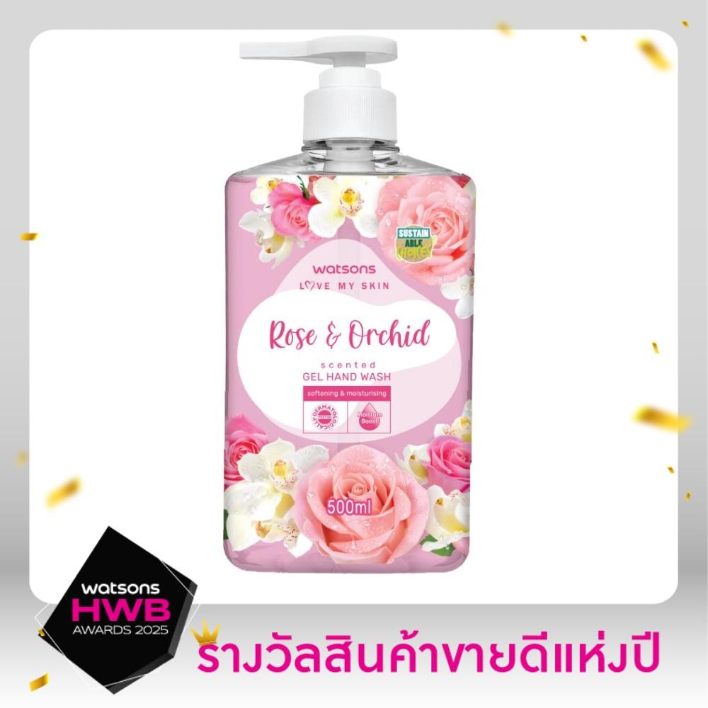 Watsons Love My Skin Rose  Orchid Scented Gel Hand Wash 500ml.