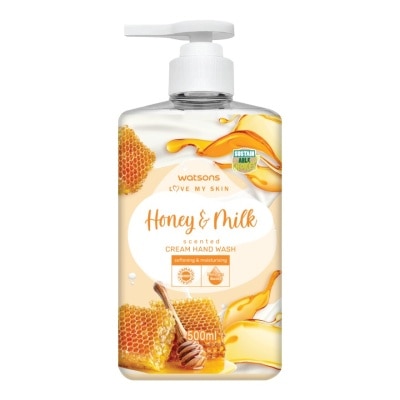 Watsons Watsons Love My Skin Honey  Milk Scented Cream Hand Wash 500ml.