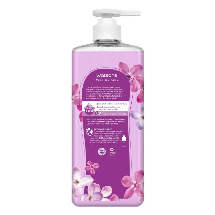 Watsons Love My Skin Purifying Cream Body Wash 700ml.